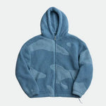Fleece Jacket Hooded Zip-Front Adjustable Drawstring Hem