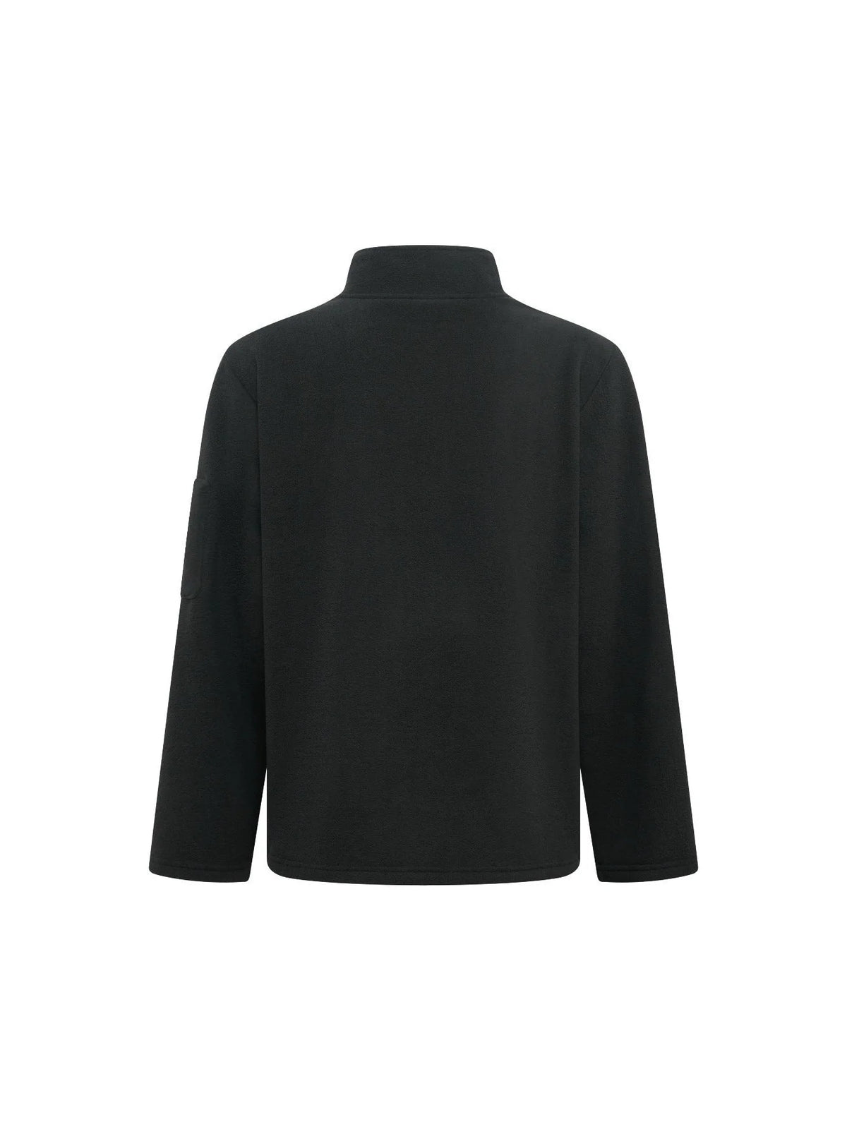 Fleece Jacket Windproof Full-Zip Stand Collar Zippered Pockets