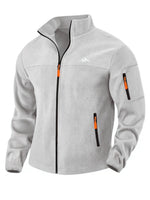 Fleece Jacket Windproof Stretch Full-Zip Stand Collar