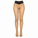 Fleece-Lined Tights Sheer Look High-Waisted Stretch Fit