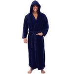 Fleece Robe Hooded Full-Length Machine Washable