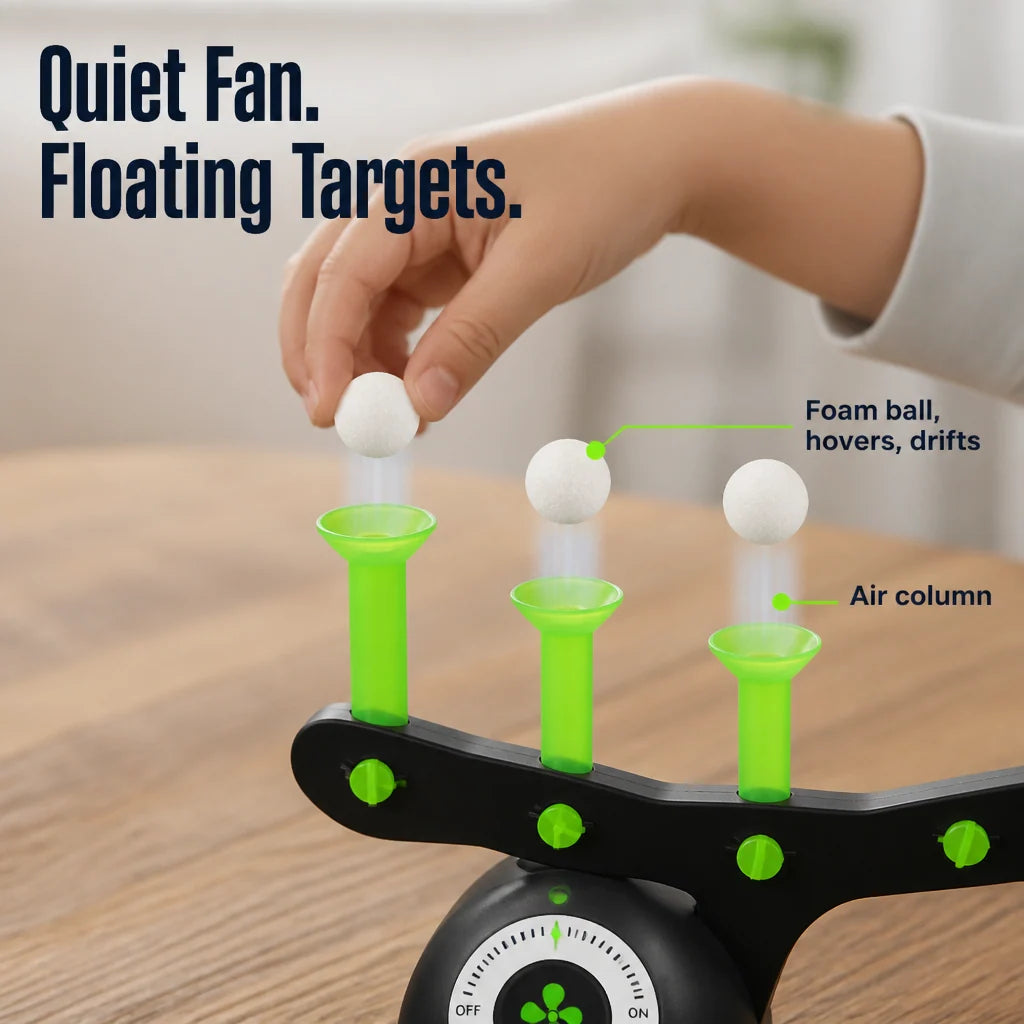 Floating Ball Shooting Game Air-Powered Score Targets
