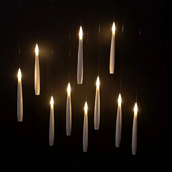 Floating Candle Set Flameless Flickering Wand Remote
