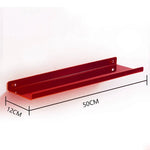 Floating Shelf Acrylic Wall-Mounted Single-Level Display Shelf