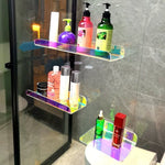 Floating Shelf Acrylic Wall-Mounted Single-Level Display Shelf