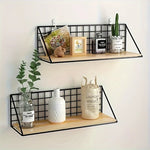 Floating Shelf Iron Drill-Free Installation Space-Saving