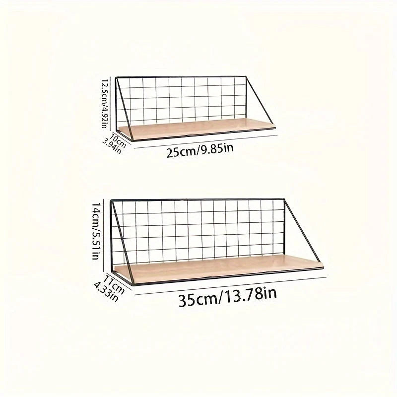Floating Shelf Iron Drill-Free Installation Space-Saving