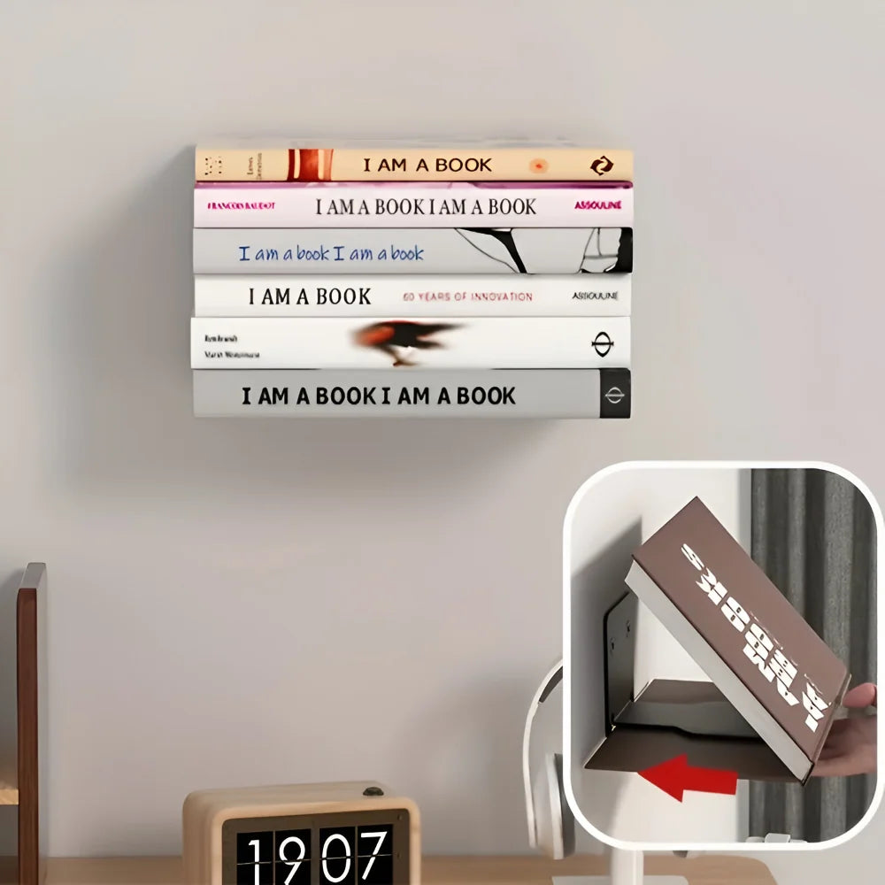 Floating Shelf Iron Wall-Mounted Space-Saving