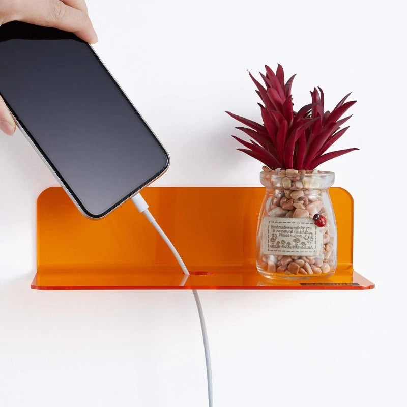 Floating Shelves Acrylic Set of 2 Colorful Design