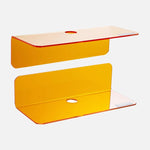 Floating Shelves Acrylic Set of 2 Colorful Design