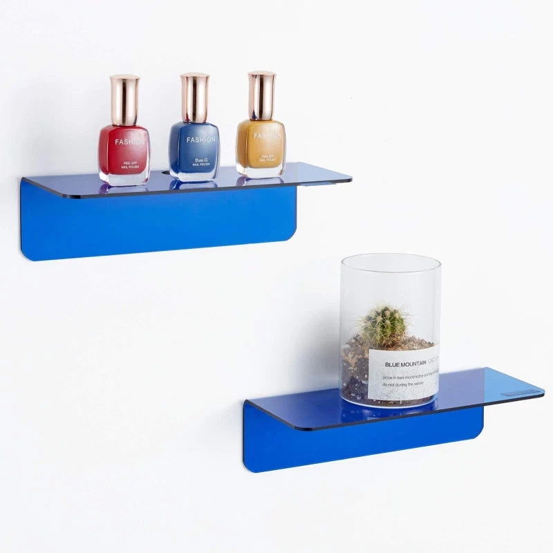 Floating Shelves Acrylic Set of 2 Colorful Design