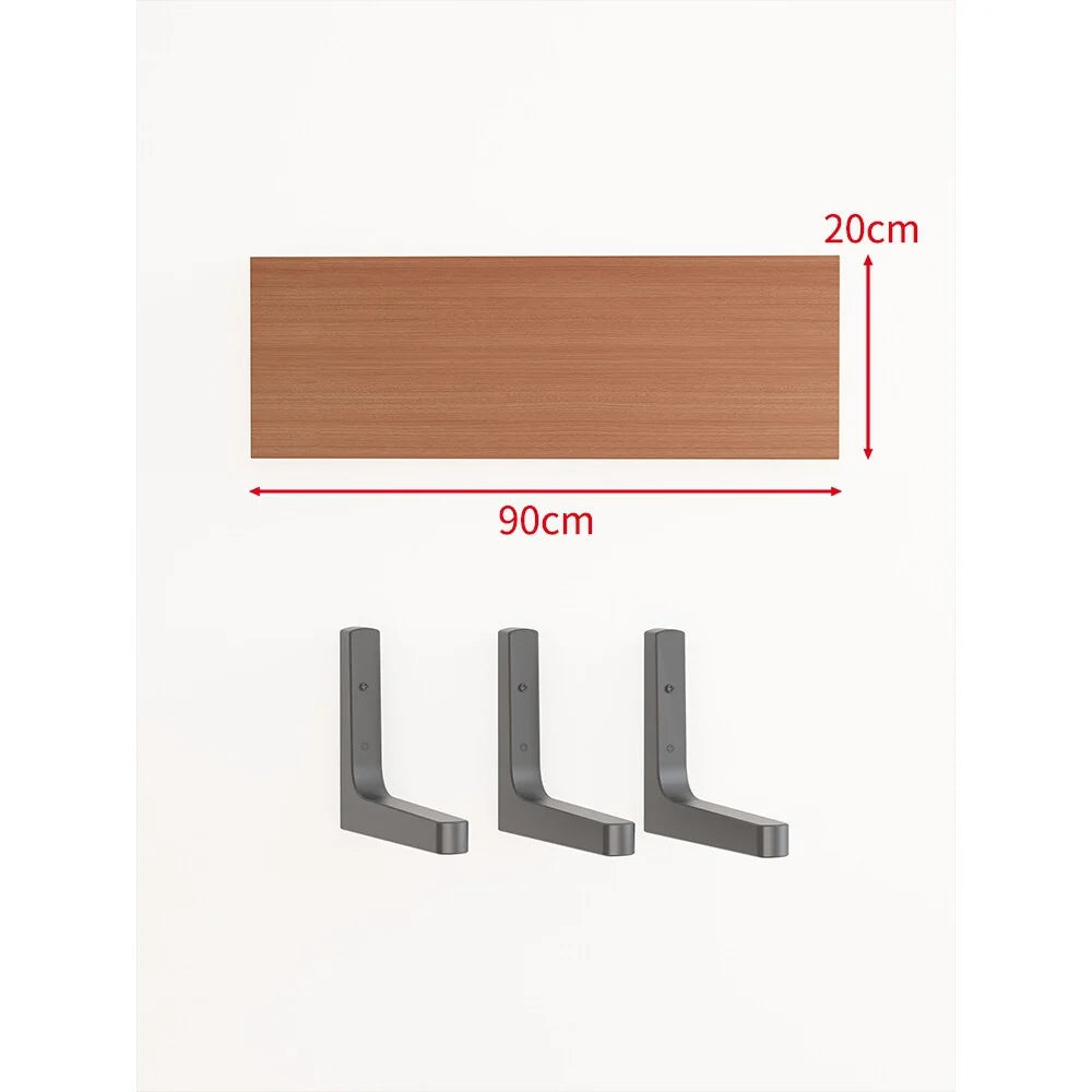 Floating Wall Shelf Concealed Brackets Space-Saving Display