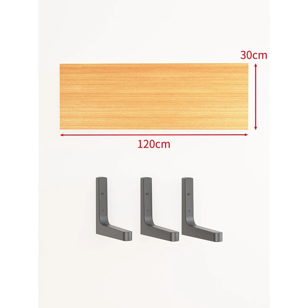 Floating Wall Shelf Concealed Brackets Space-Saving Display