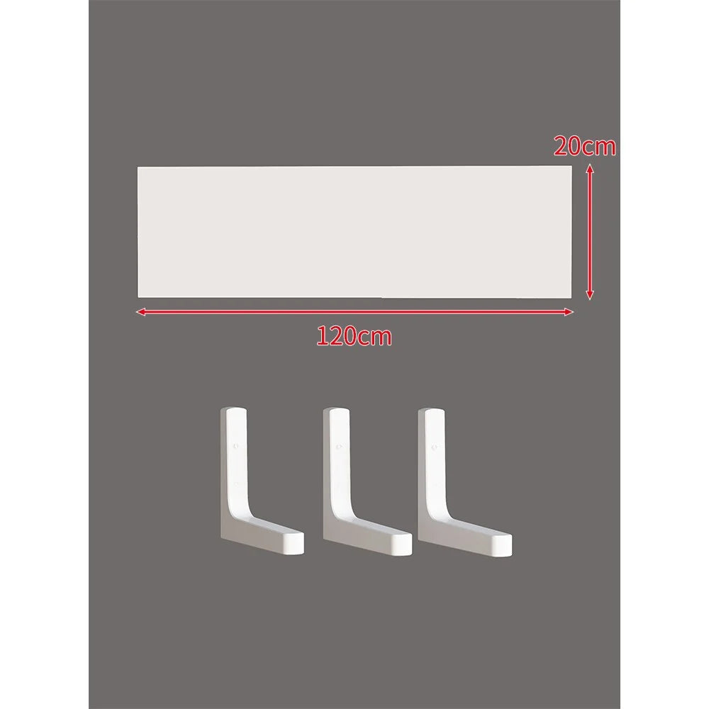 Floating Wall Shelf Concealed Brackets Space-Saving Display
