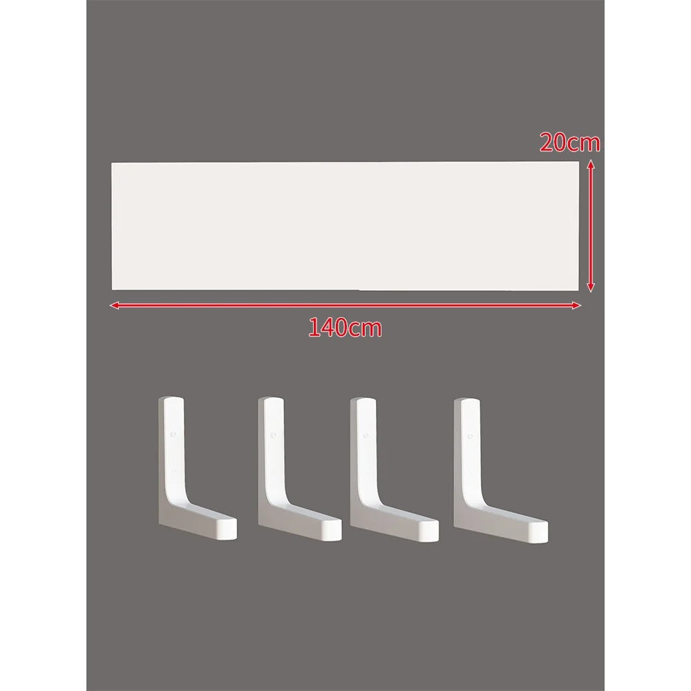 Floating Wall Shelf Concealed Brackets Space-Saving Display