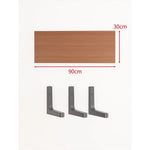 Floating Wall Shelf Concealed Brackets Space-Saving Display