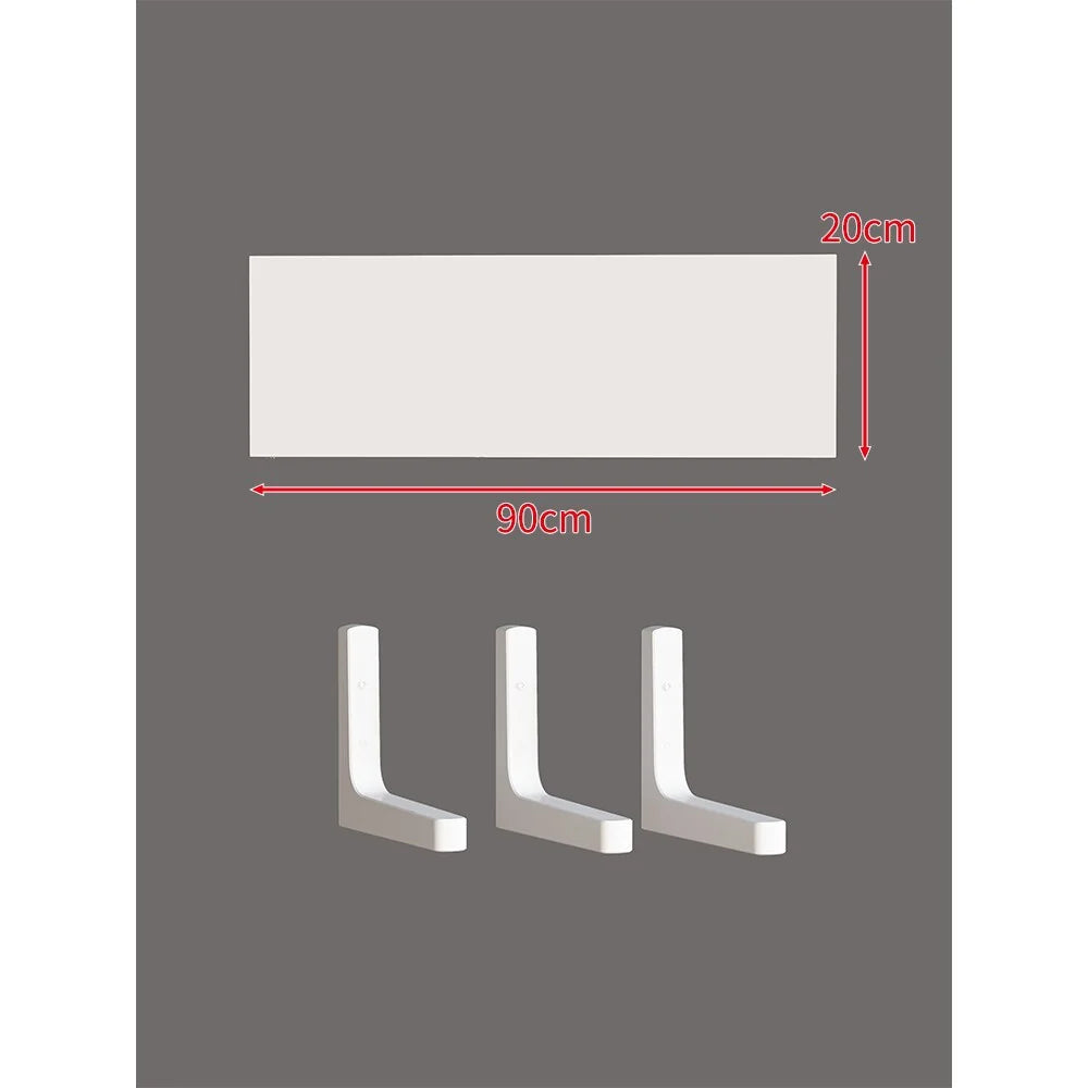Floating Wall Shelf Concealed Brackets Space-Saving Display