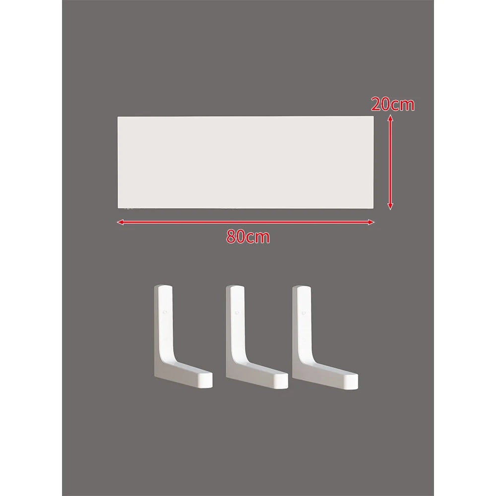 Floating Wall Shelf Concealed Brackets Space-Saving Display