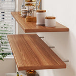 Floating Wall Shelf Wood Grain Concealed Bracket
