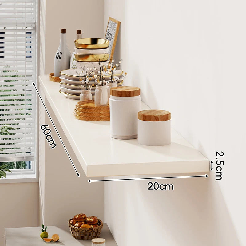 Floating Wall Shelf Wood Grain Concealed Bracket