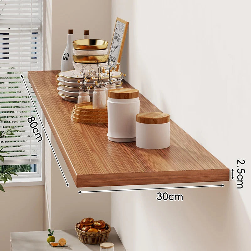 Floating Wall Shelf Wood Grain Concealed Bracket