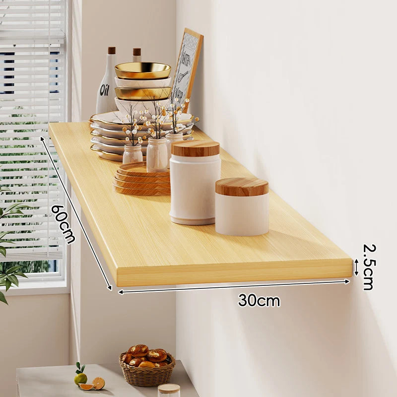 Floating Wall Shelf Wood Grain Concealed Bracket
