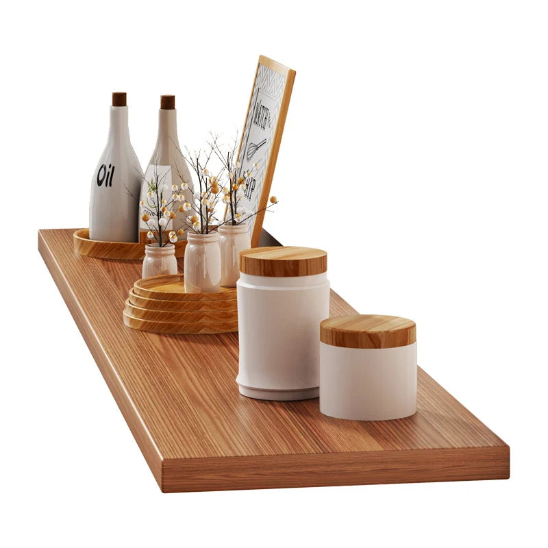 Floating Wall Shelf Wood Grain Concealed Bracket