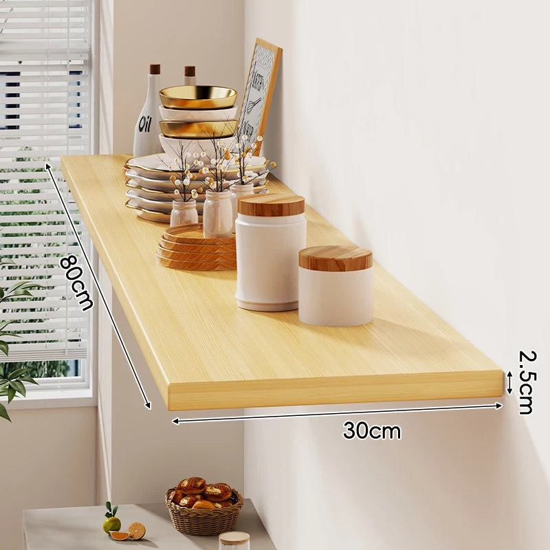 Floating Wall Shelf Wood Grain Concealed Bracket