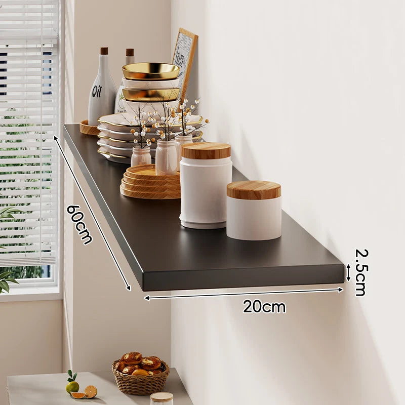 Floating Wall Shelf Wood Grain Concealed Bracket