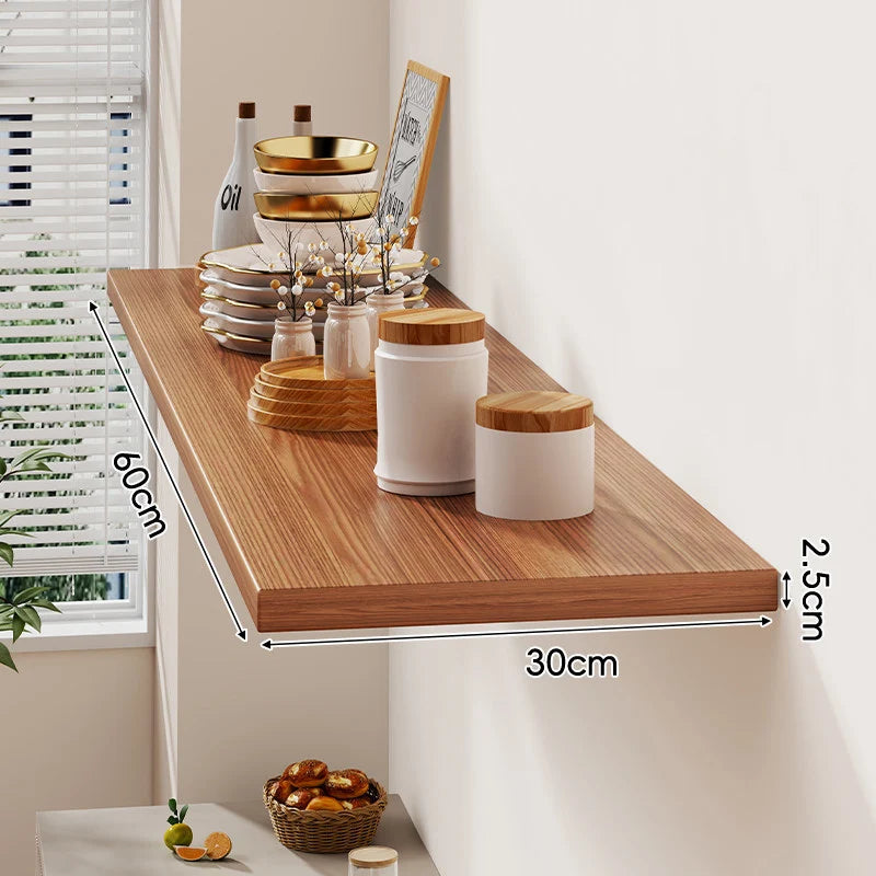 Floating Wall Shelf Wood Grain Concealed Bracket