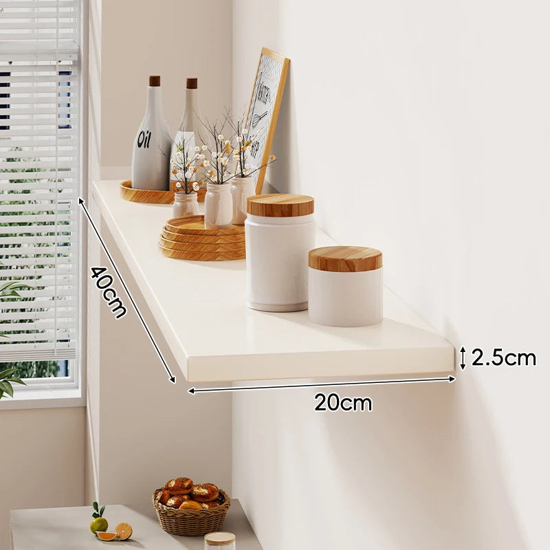 Floating Wall Shelf Wood Grain Concealed Bracket
