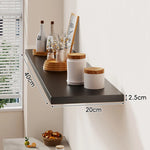 Floating Wall Shelf Wood-Grain Finish Concealed Bracket Slim Profile