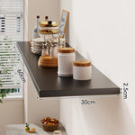 Floating Wall Shelf Wood-Grain Finish Concealed Bracket Slim Profile