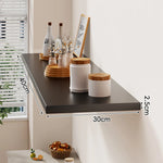 Floating Wall Shelf Wood-Grain Finish Concealed Bracket Slim Profile