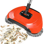 Floor Broom Rotating Brush & Built-In Mop