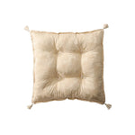 Floor Cushion Quilted Jacquard Padded With Tassels