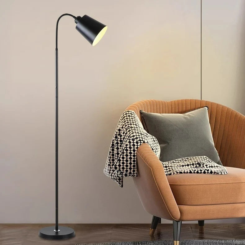 Floor Lamp Adjustable Height Flexible Arm LED Dimmable Light