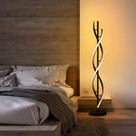 Floor Lamp Sculptural Spiral LED-Compatible Adjustable Lighting