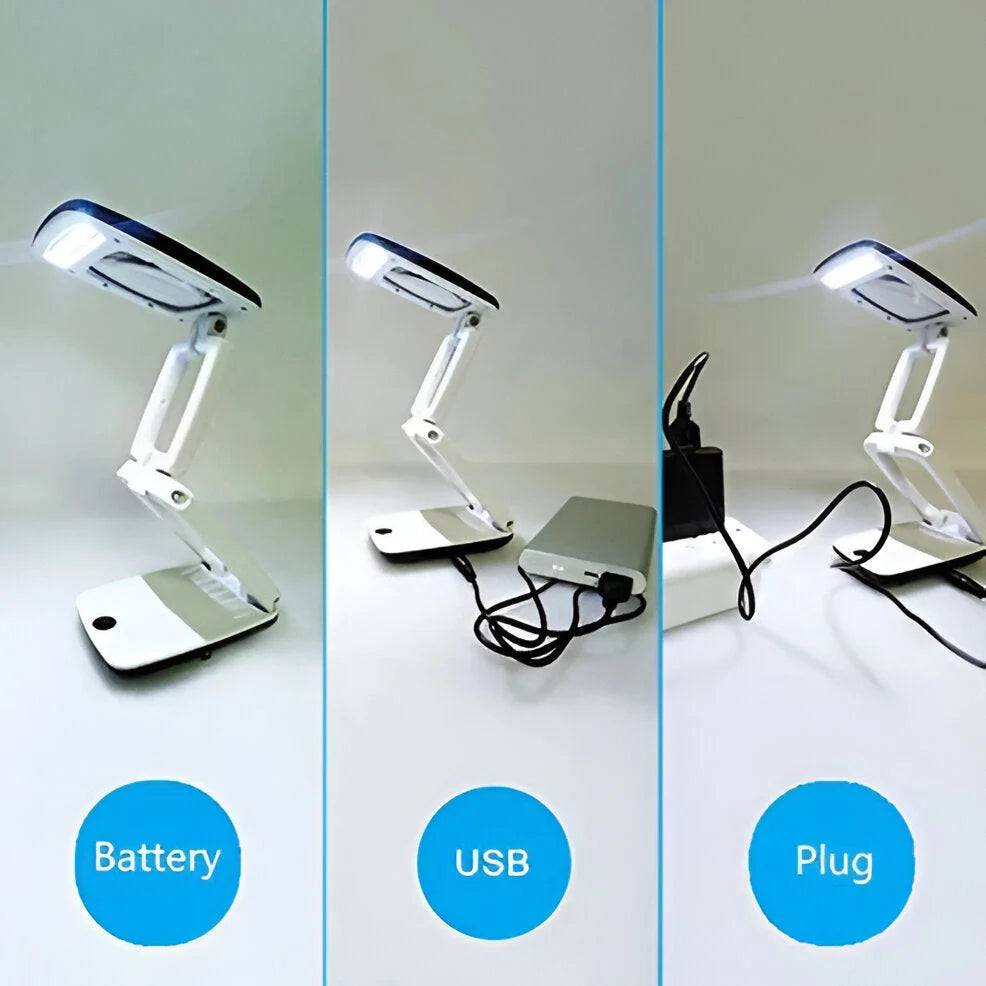 Floor Magnifying Lamp 3X Full-Page LED Gooseneck