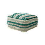 Floor Pouf Fringed Cotton Removable & Washable Cover
