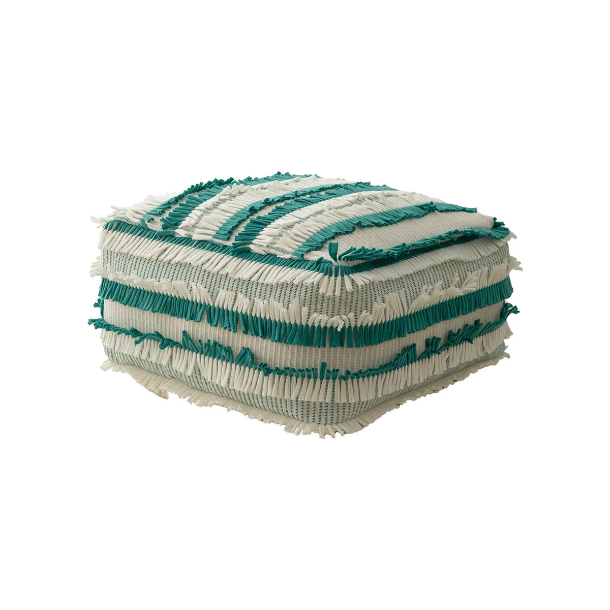 Floor Pouf Fringed Cotton Removable & Washable Cover