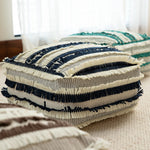 Floor Pouf Fringed Cotton Removable & Washable Cover