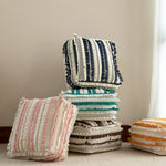 Floor Pouf Fringed Cotton Removable & Washable Cover