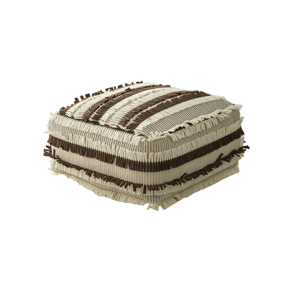 Floor Pouf Fringed Cotton Removable & Washable Cover