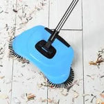 Floor Sweeper Manual 360° Rotating Brushes Easy-Empty Dirt Box