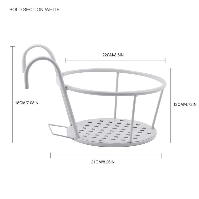 Flower Pot Holder Rack Hanging Rust-Resistant Iron