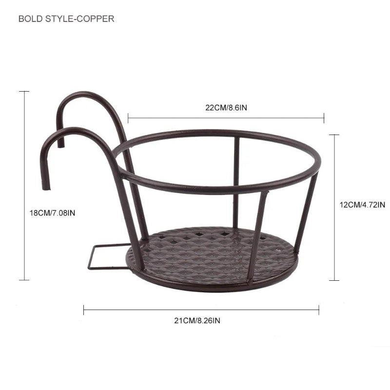 Flower Pot Holder Rack Hanging Rust-Resistant Iron