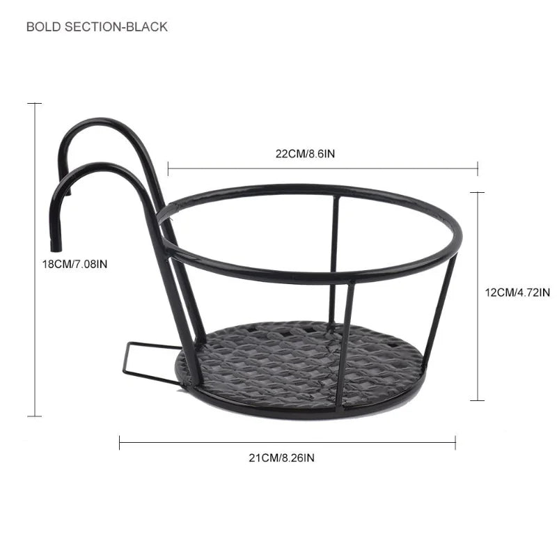 Flower Pot Holder Rack Hanging Rust-Resistant Iron