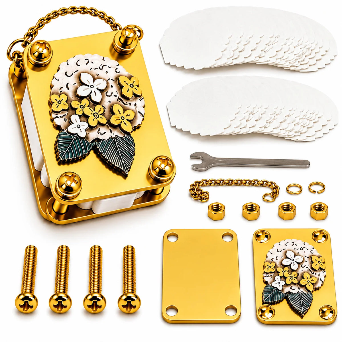 Flower Press Pocket-Size Adjustable Vintage Brass Tone