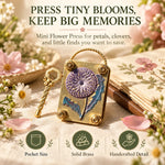 Flower Press Pocket-Size Adjustable Vintage Brass Tone